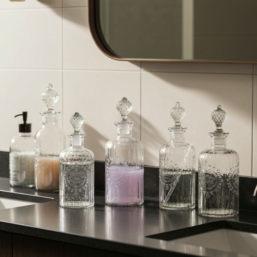 Kukikan Bathroom Set with Soap Dispenser - Bathroom organizer storage solution - Check price on Amazon