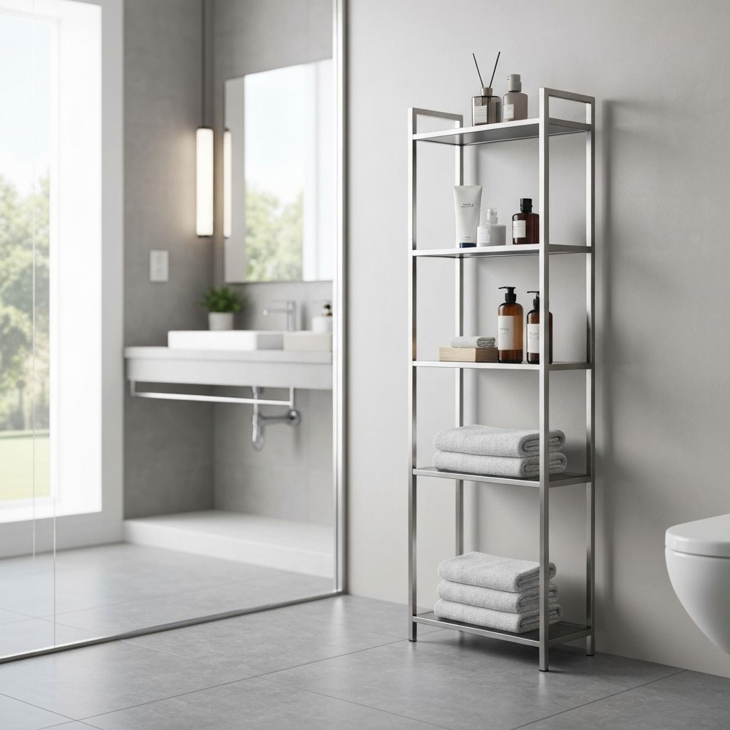 BROOKSTONE Freestanding Bathroom Organizer - Bathroom organizer storage solution - Check price on Amazon