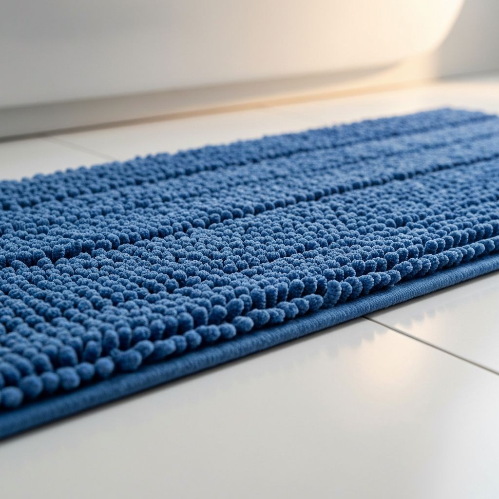 Chenille Absorbent Bath Mat - Non-Slip - Bathroom organizer storage solution - Check price on Amazon