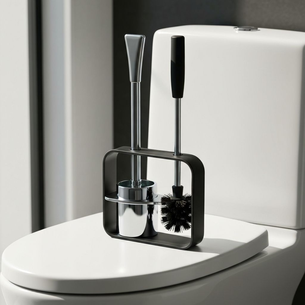 SetSail Toilet Plunger and Brush Combo Set - Bathroom organizer storage solution - Check price on Amazon