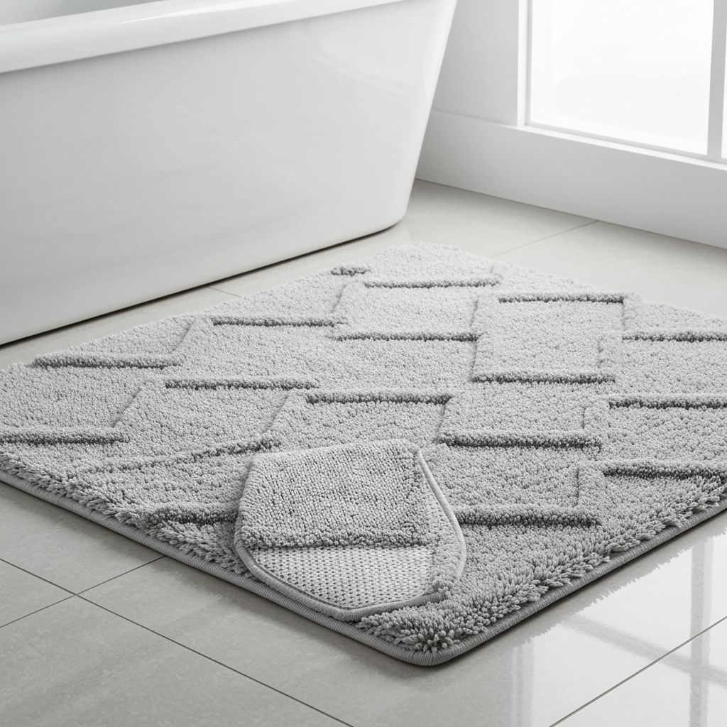 OLANLY Bathroom Rug - Soft Chenille Non-Slip - Bathroom organizer storage solution - Check price on Amazon