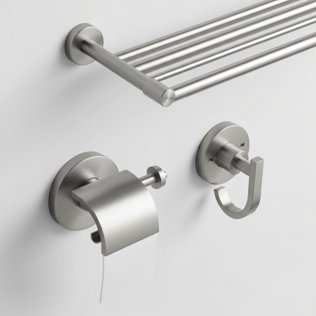 TURS Stainless Steel Bathroom Hardware Set - Bathroom organizer storage solution - Check price on Amazon
